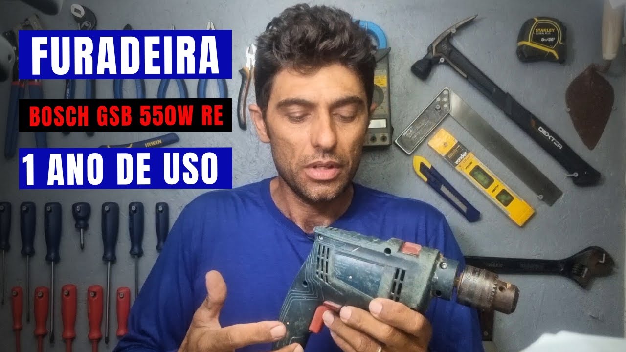 Furadeira BOSCH GSD 550 RE, depois de um ano de uso.