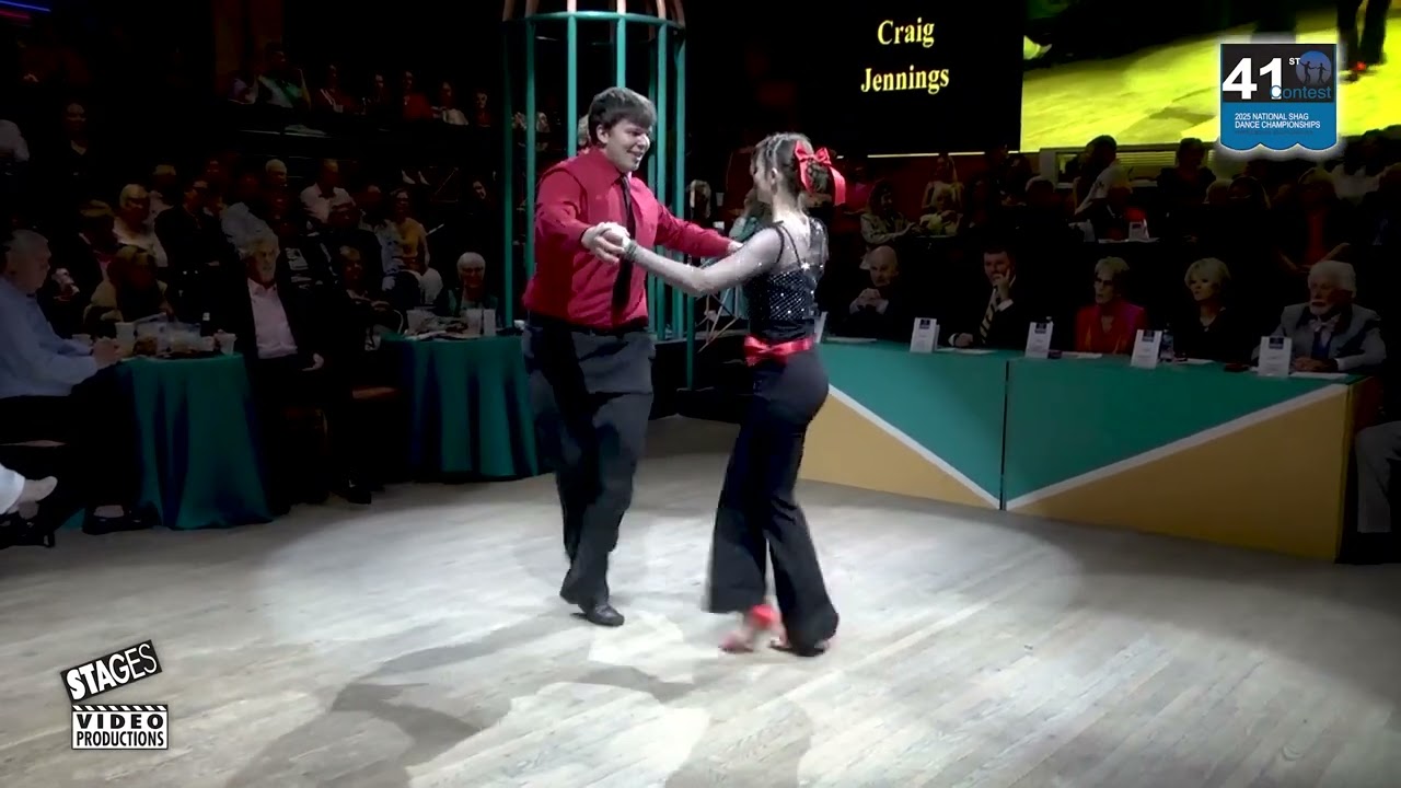 Bennett Rusmisell & Rebecca Hodges Saturday 2025 National Shag Dance Championships - 2nd Place