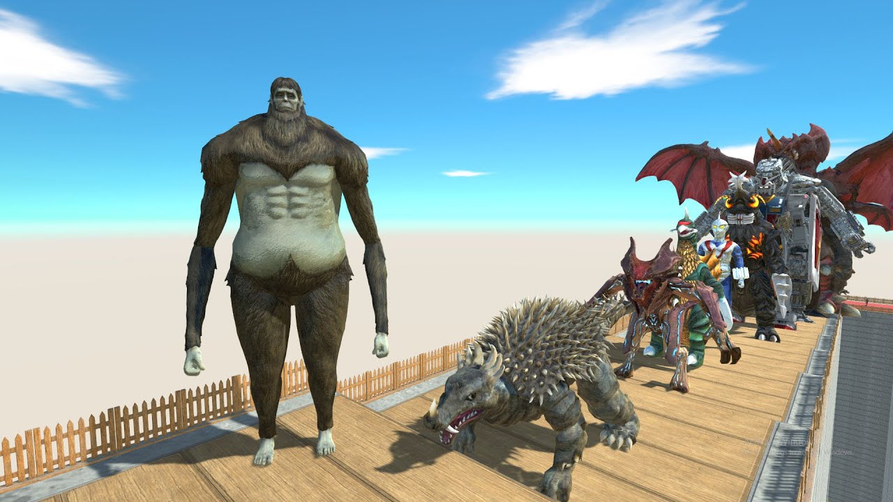Titan Beast vs Mechagodzilla DEATH FALL - Animal Revolt Battle Simulator