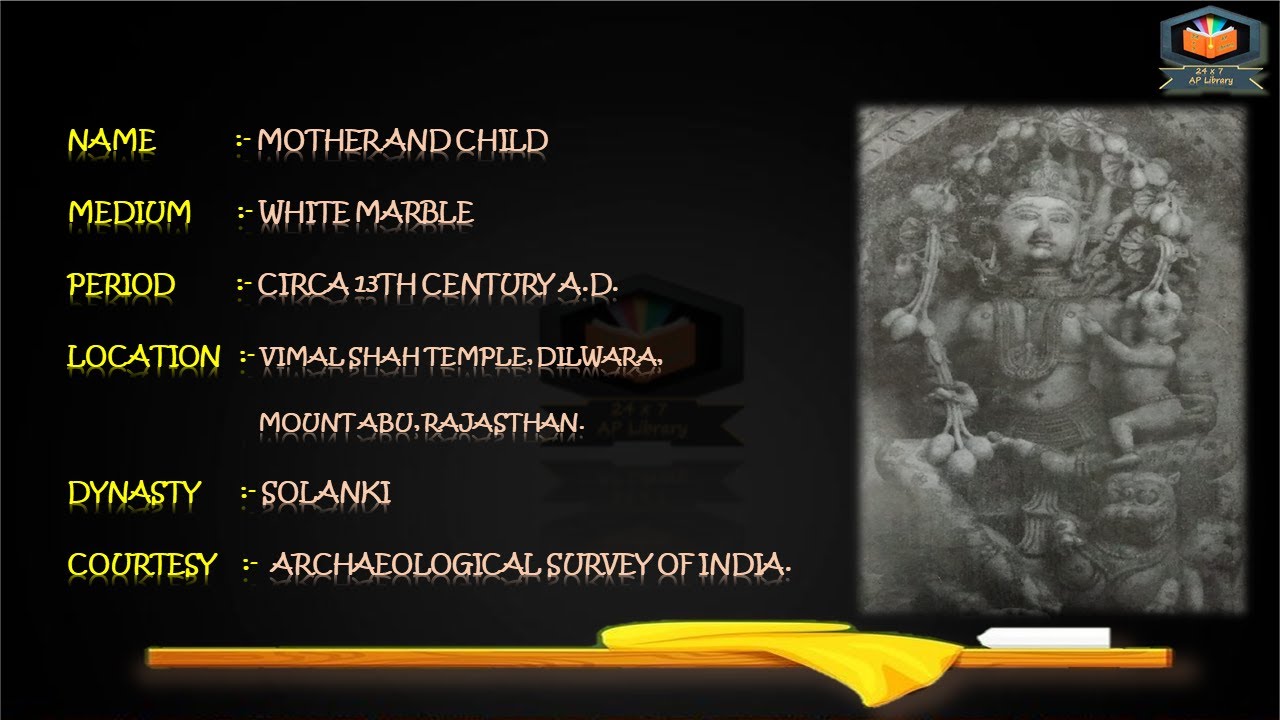 Mother and Child Sculpture | Dilwara Temple Architecture | Solanki Dynasty | Fine Arts | 11th