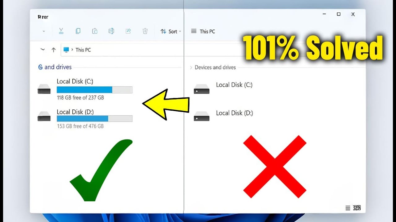 Исправление: Панель использования дискового пространства не отображается в Windows 11 / 10