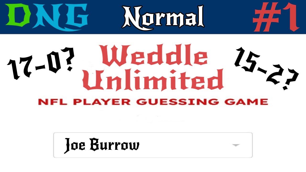 Playing A Regular Season of Normal Weddle Unlimited