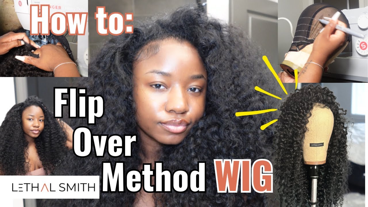 DIY: FLIP OVER METHOD WIG | DETAILED WIG MAKING TUTORIAL | BURMESE CURLY HAIR | LETHAL UNITS