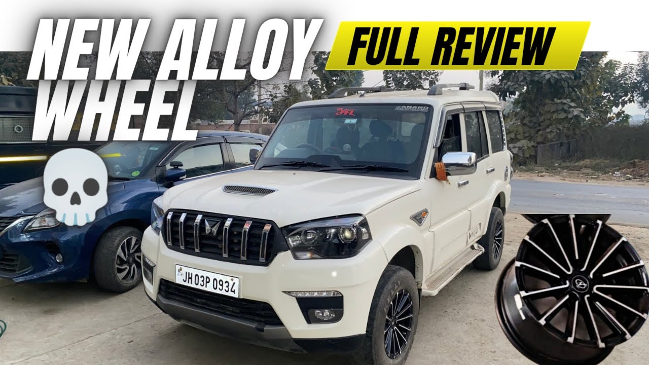 Finally aaj alloy wheel set ho gaya Scorpio me check out the look