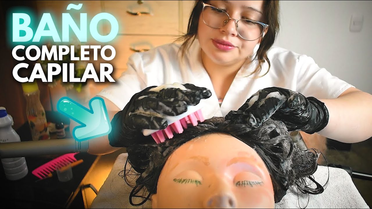Asmr💆🏻‍♀️ MASAJE CAPILAR EXTREMO 💆🏻‍♀️🚿( Shampoo y Tratamiento)🌿 - Vivalen ASMR