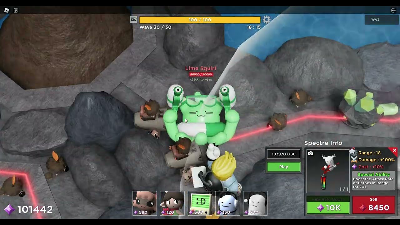Stone Beach (Weekly Challenge) Roblox Tower Heroes