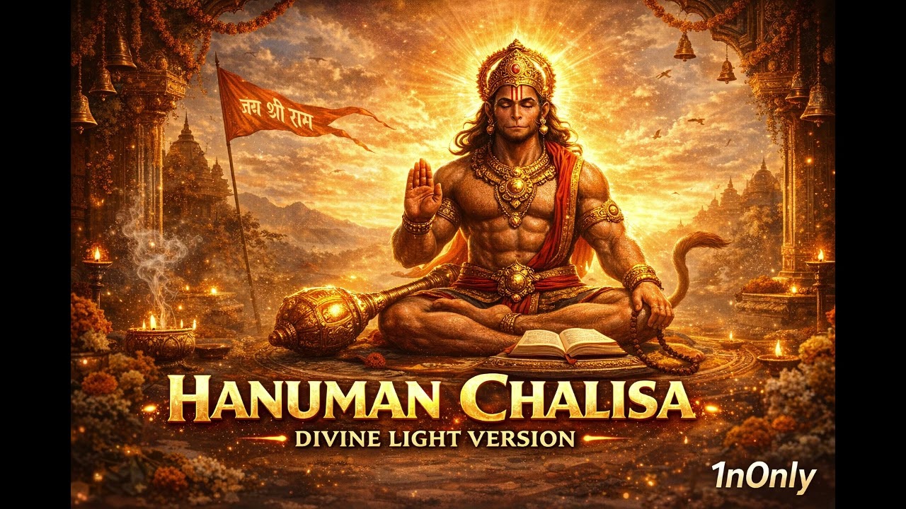 Hanuman Chalisa (Divine Light) | Morning Positive Bhakti Song | Jai Hanuman | 1nOnly
