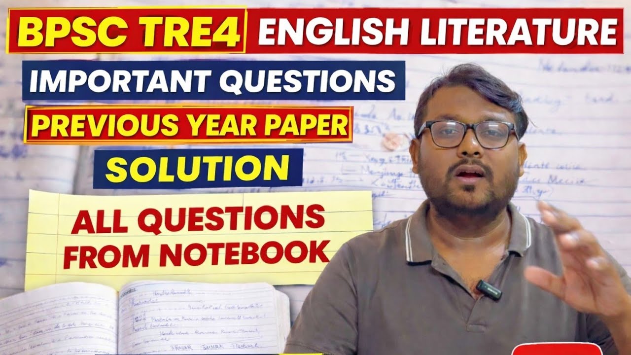 TRE 4 English Literature PYQ | 15 Marks Sure Questions for BPSC Exam 🚀#bpsctre4 #tre4english#bpsctre