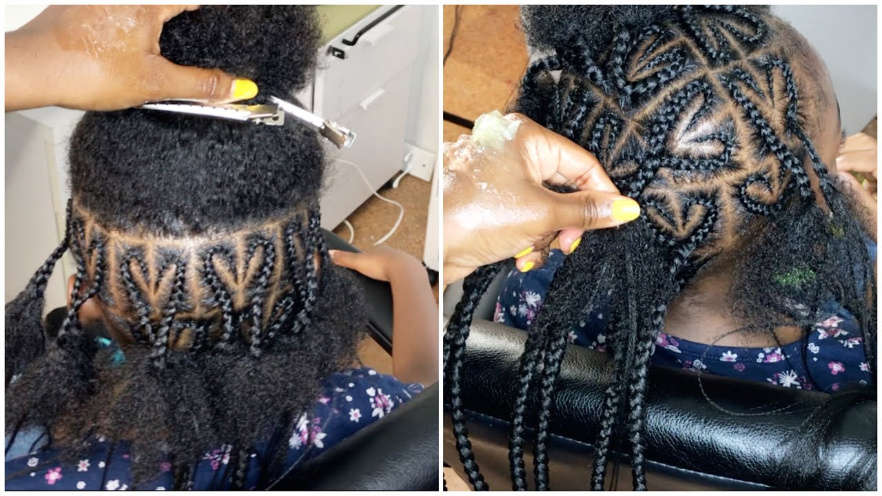 How to: Kids heart box braids from start to finish | Outre Lil Looks hair