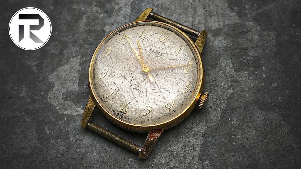 Restoration of a rare vintage soviet Zaria watch - 24K Gold Plating - USSR Zaria 2009