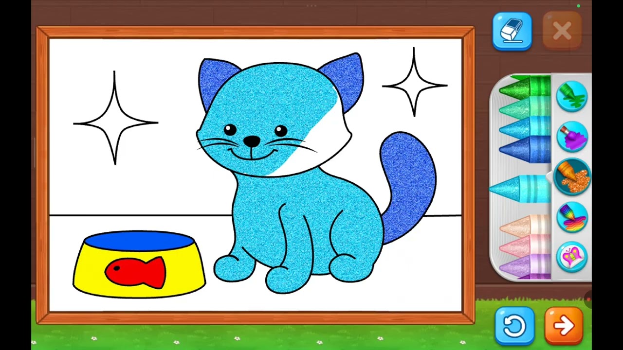 “Coloring a Cat 🐱🐟 | Learn Colors for Kids | Tiny Color Tales”