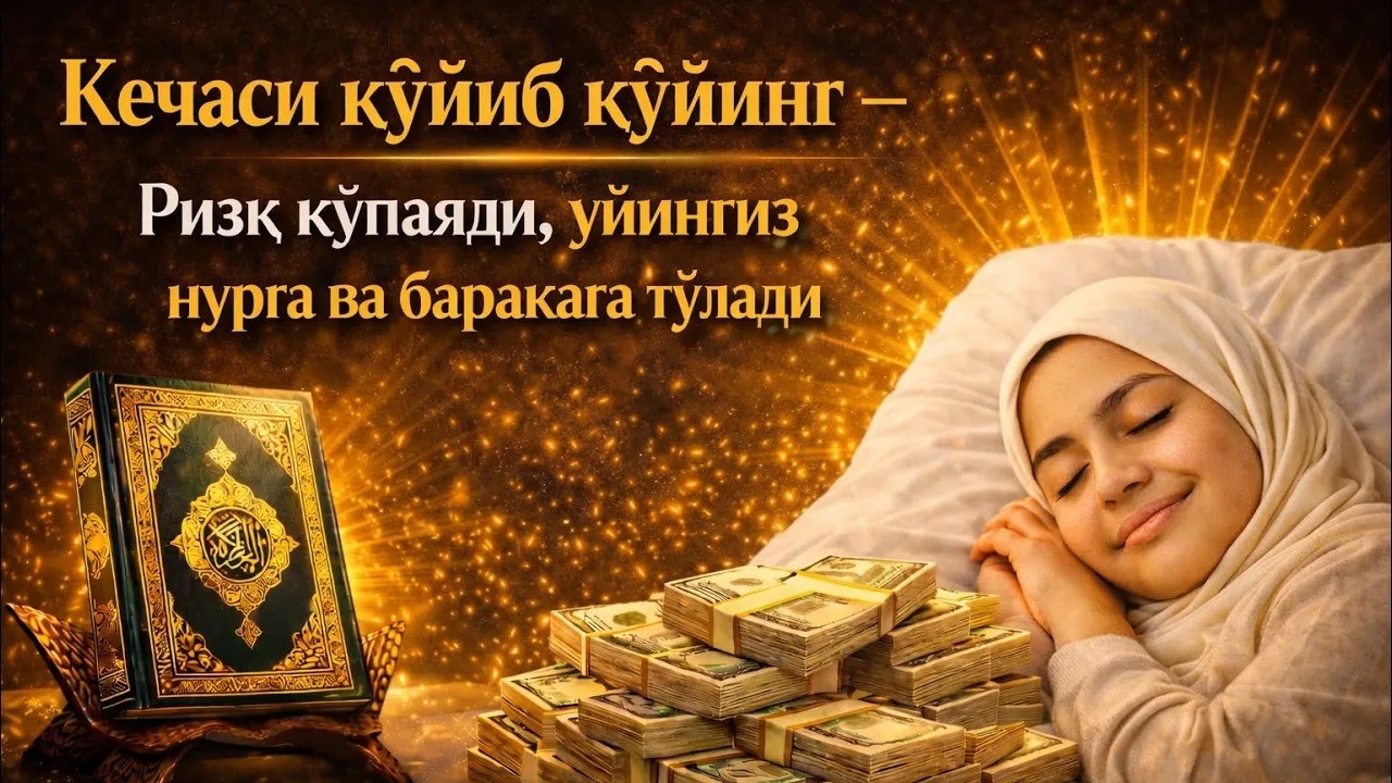 Кечаси қўйиб қўйинг – Ризқ кўпаяди, уйингиз нурга ва баракага тўлади