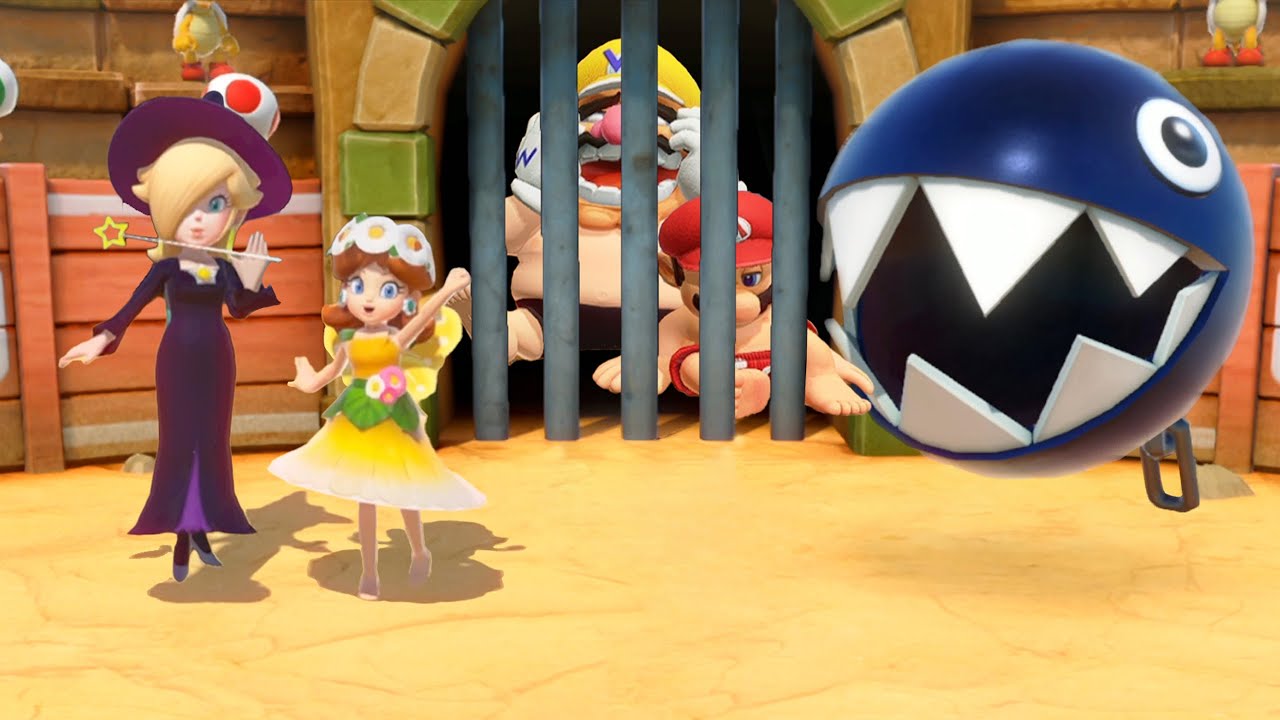 【スーパー マリオパーティ 】ミニゲーム デイジー＆ロゼッタ＆ピーチ vs マリオのガチバトル マリオが大ピンチ (マスターcpu)