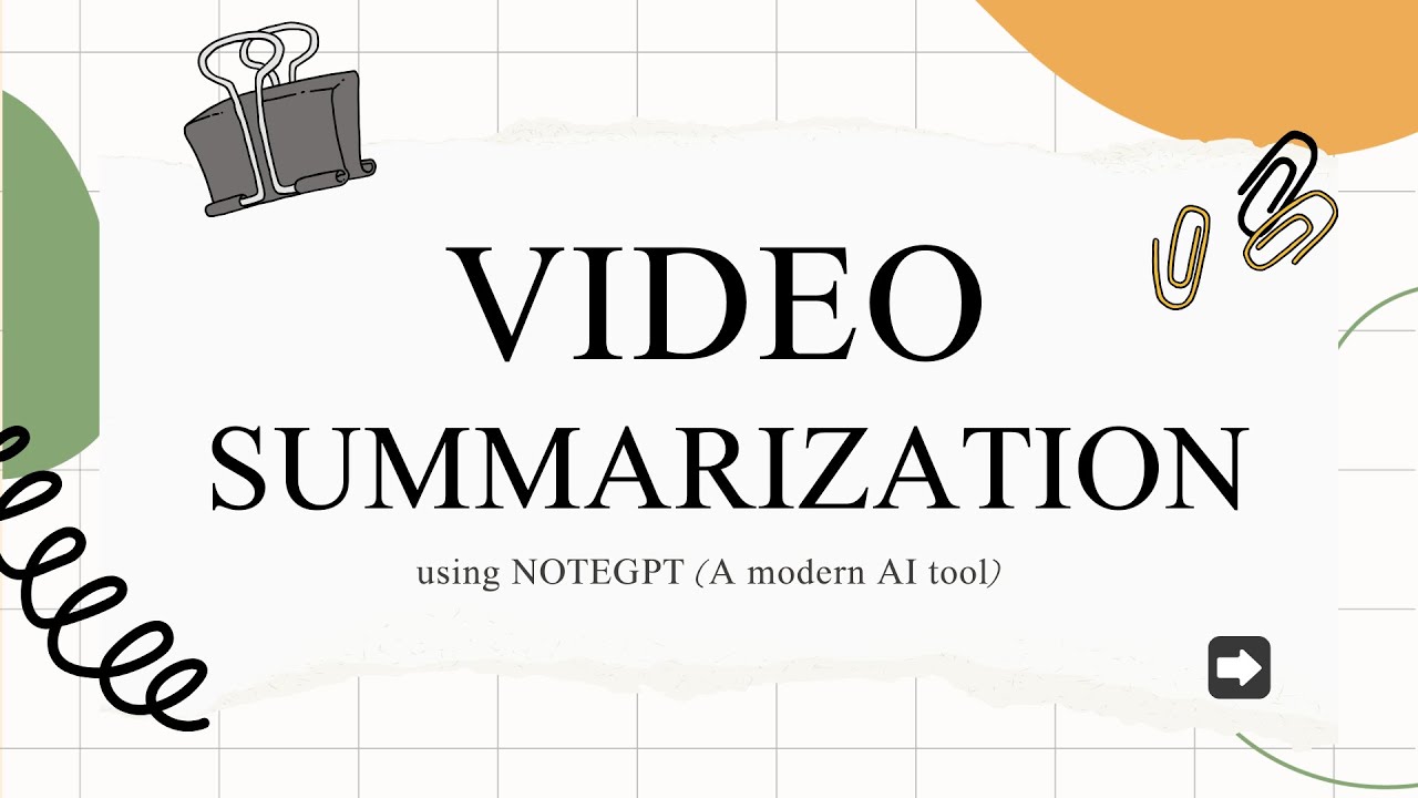 NoteGPT AI Video Summarizer | Convert Long Lectures into Smart Notes