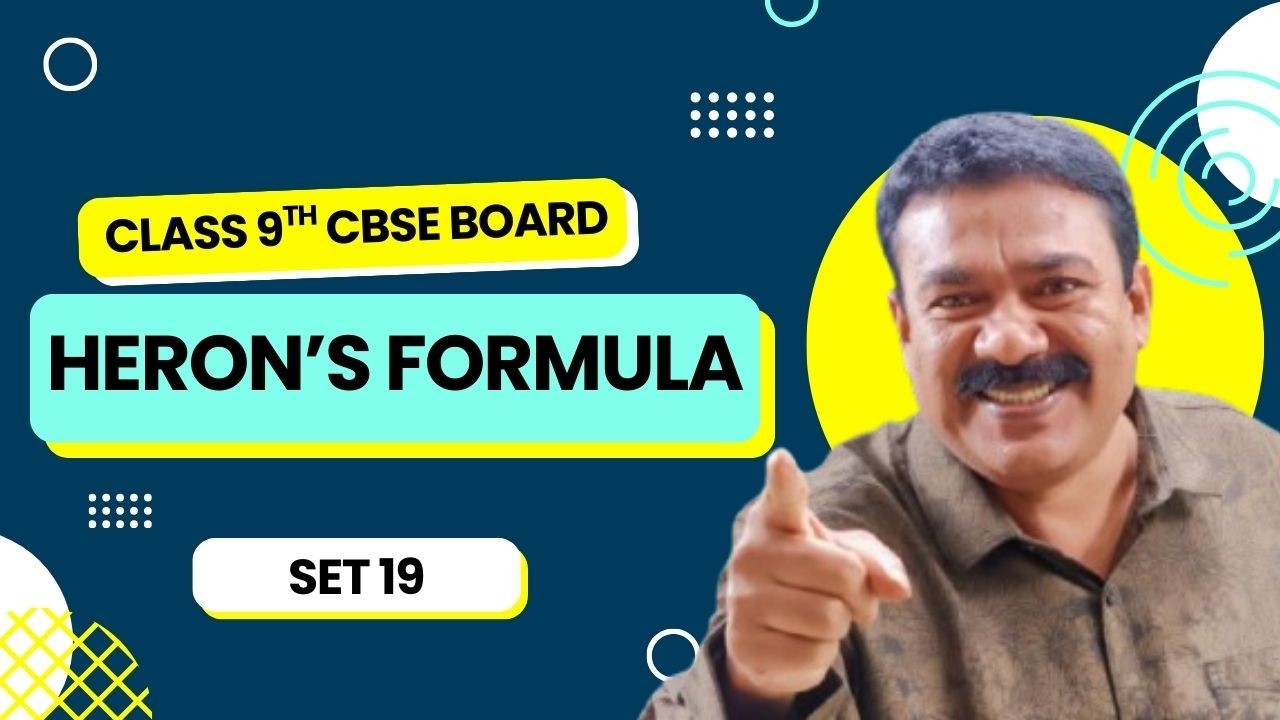 9th CBSE | Heron's Formula | Set 19 | Reji Jose Tuition