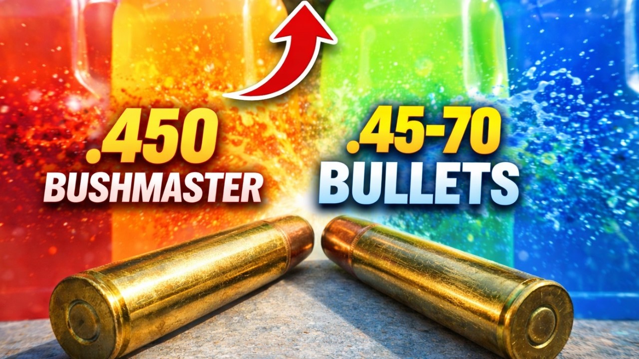 450 Bushmaster VS 4570 GOVT - HOW MANY MILK JUGS???