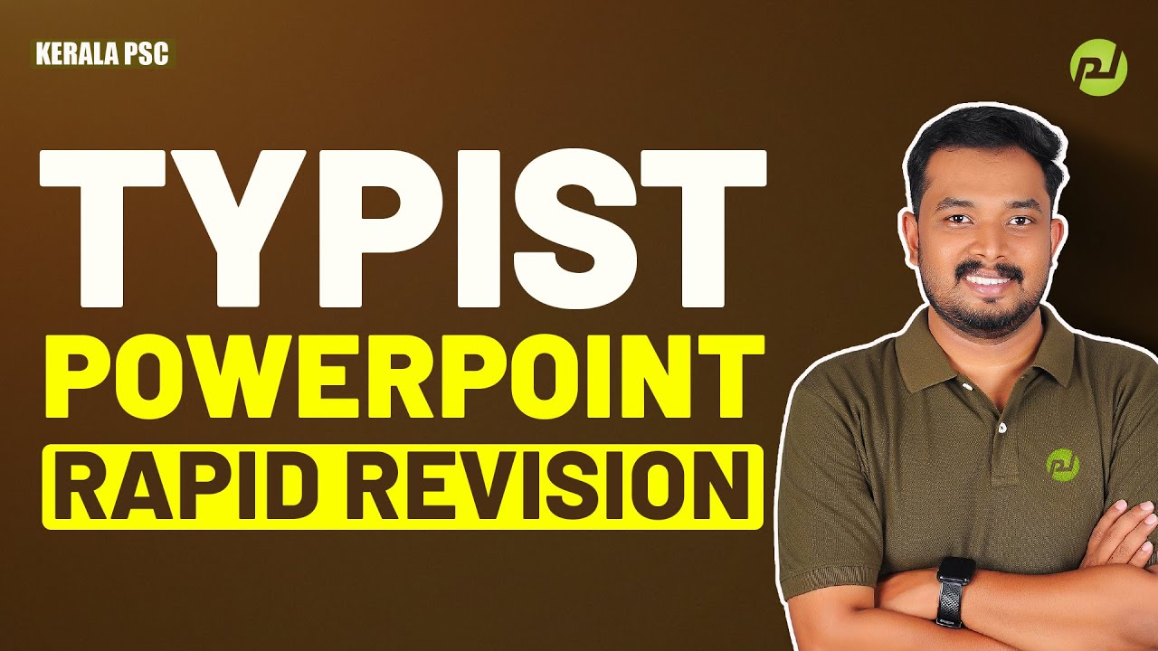 Typist PowerPoint Rapid Revision | LD Typist | Computer Assistant| Clerk Typist| Asif T