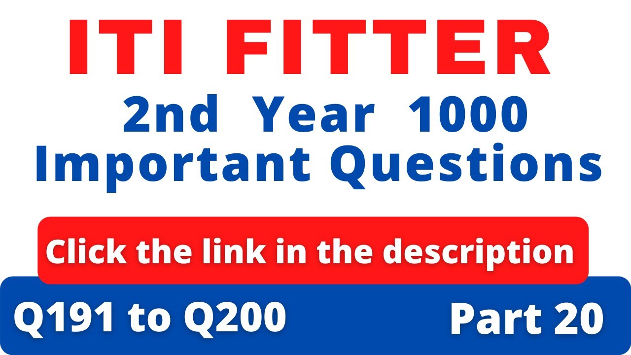 iti fitter theory in english 2nd year | objective question | fitter mcq  | ncvt iti question