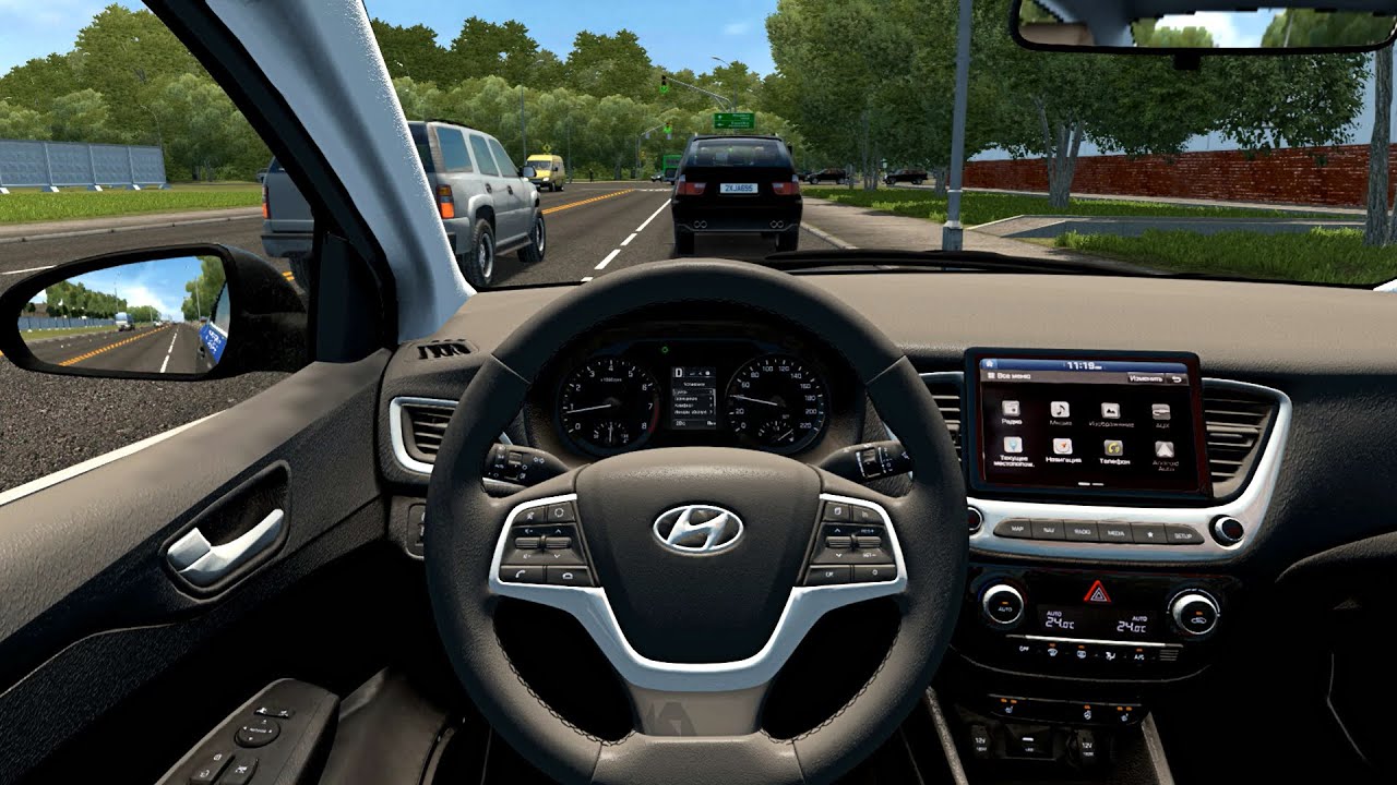 Hyundai Solaris 2022 - City Car Driving [Steering Wheel Game Play]