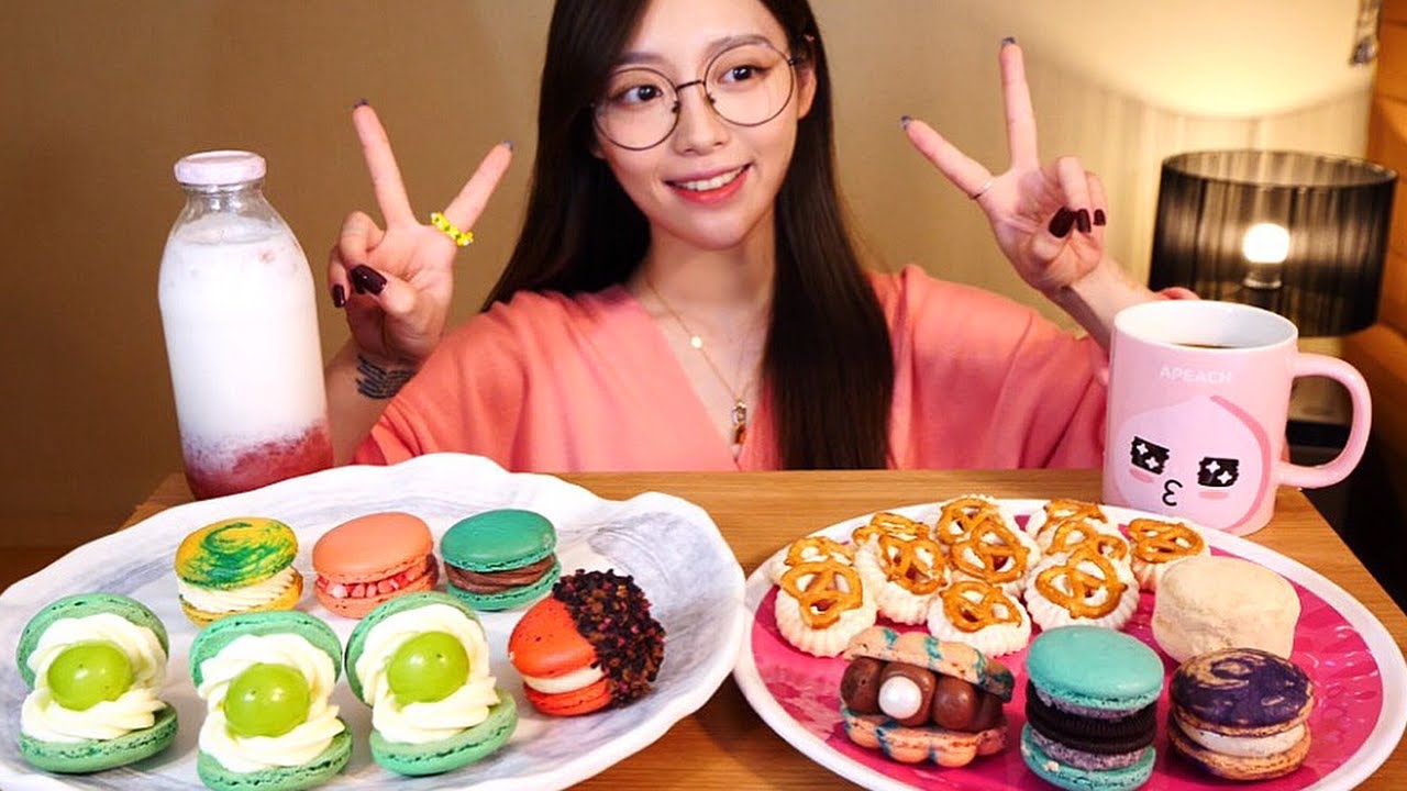 귀엽고 뚱뚱한 마카롱 먹방(복귀 후 첫 수익이 들어왔어요.) /Mukbang Eating Show