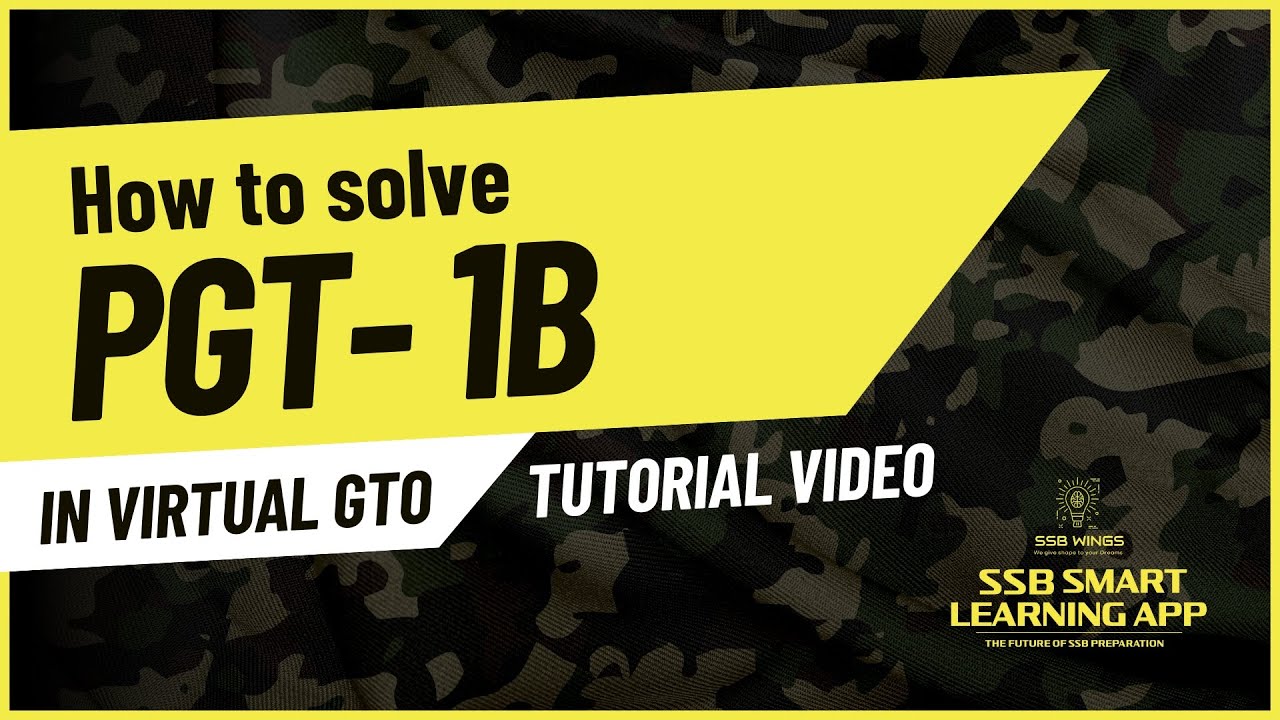 Progressive Group Task - 1B (PGT) Solution Tutorial in SSB Smart Learning App | SSB Interview