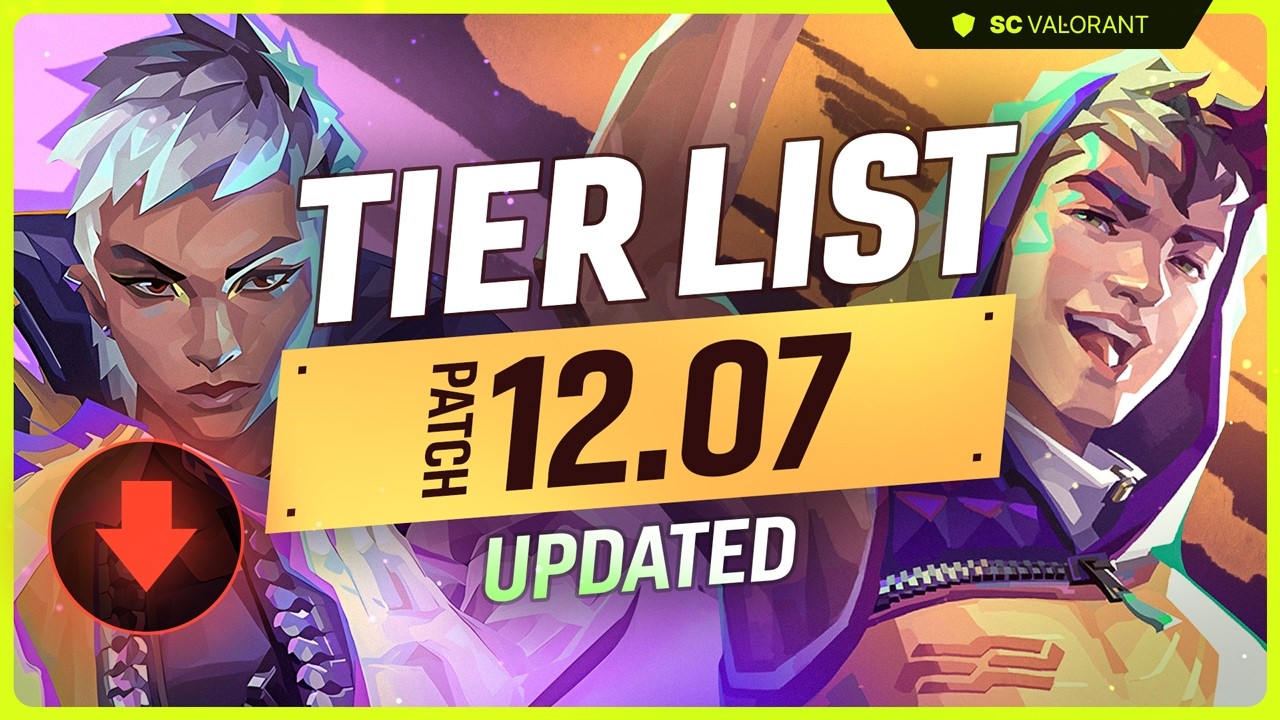 UPDATED Valorant Agent Tier List Patch 12.07! - Waylay Gutted + Miks Meta?
