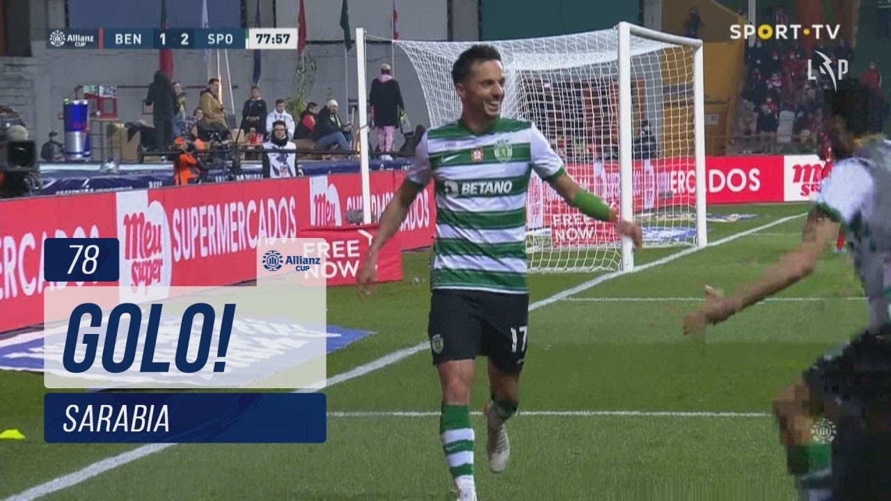 Goal | Golo Sarabia: Benfica 1-(2) Sporting (Ta&ccedil;a da Liga 21/22 - Final)