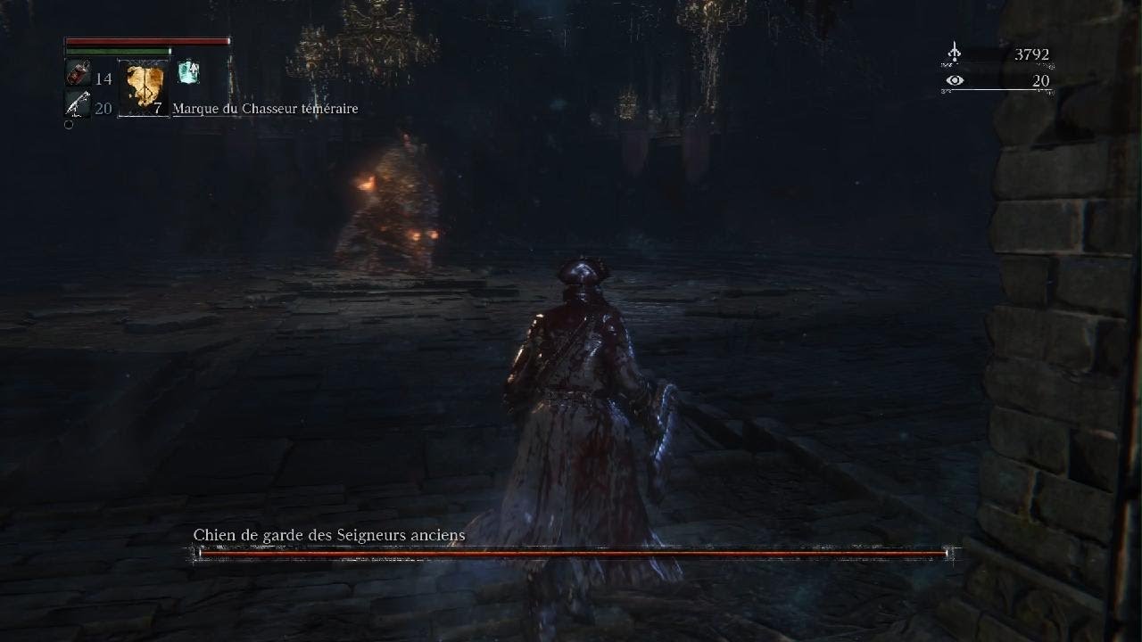 Bloodborne chien de feu bossfight