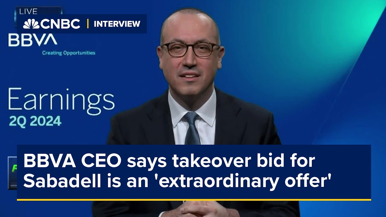 BBVA CEO says bank's takeover bid for Sabadell is an 'extraordinary offer'