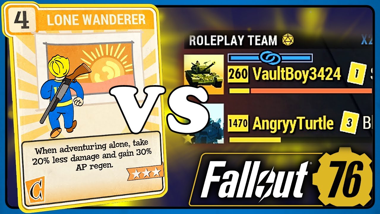 Fallout 76: Solo vs Team What is The Better Choice? Turtle's Lab - Lone Wanderer perk
