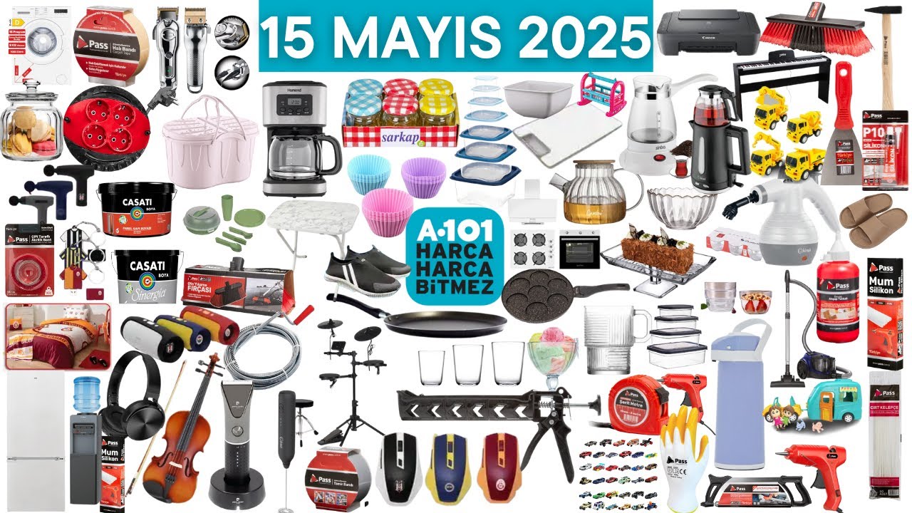 A101 15 MAYIS 2025 AKTÜEL ÜRÜNLERİ KATALOĞU | MUTFAK ÇEYİZ TADİLAT | A101 İNDİRİM KAMPANYALARI