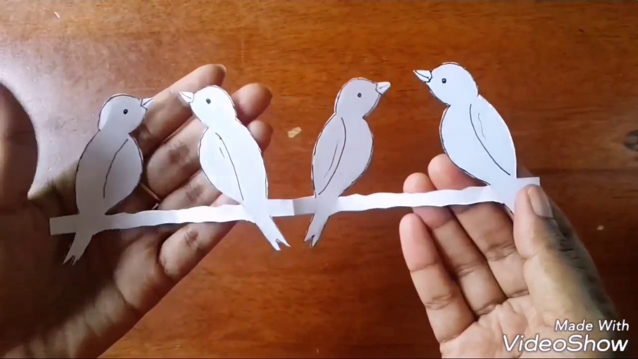 Kirigami Paper Bird Making Tutorial !!! Easy Paper Craft Idea for Kids By Aloha Crafts