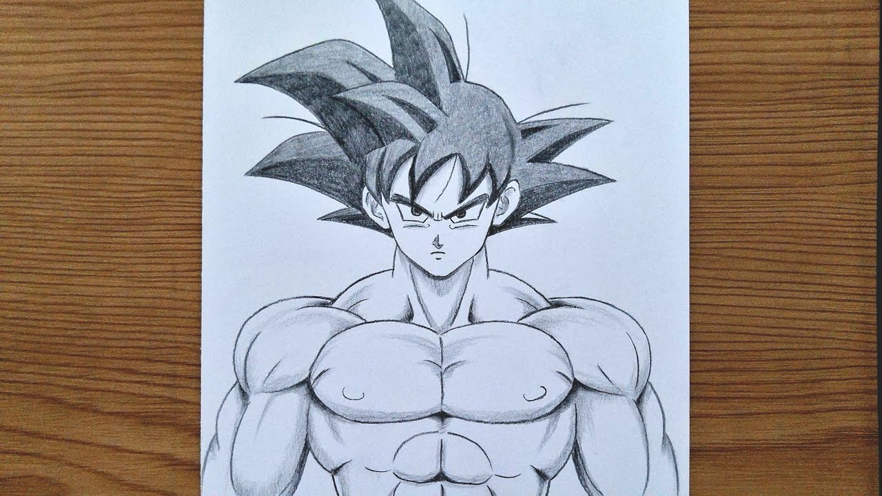 How To Draw Goku Muscular Body || Pencil Shading Tutorial