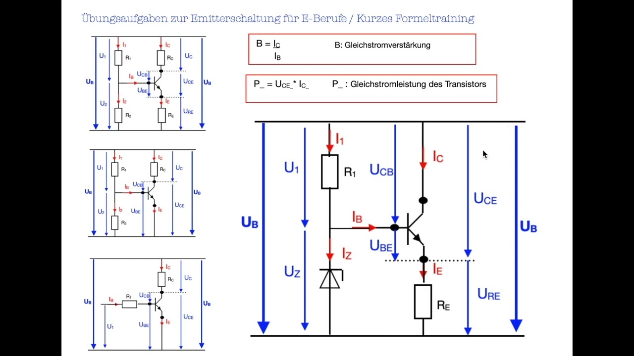 Emitterschaltung I :  Übungsaufgaben