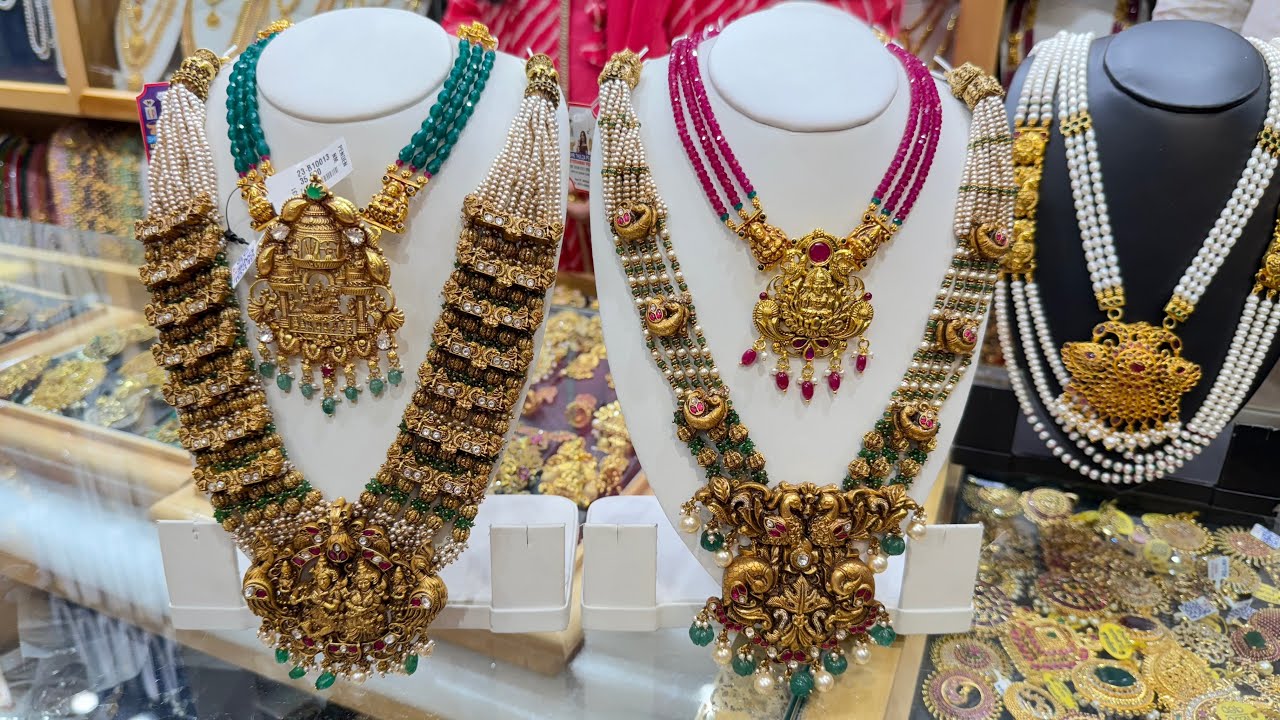 Bangalore Malleswaram pure hyderabad pearls| semi precious beats ornaments one gram gold jewellery
