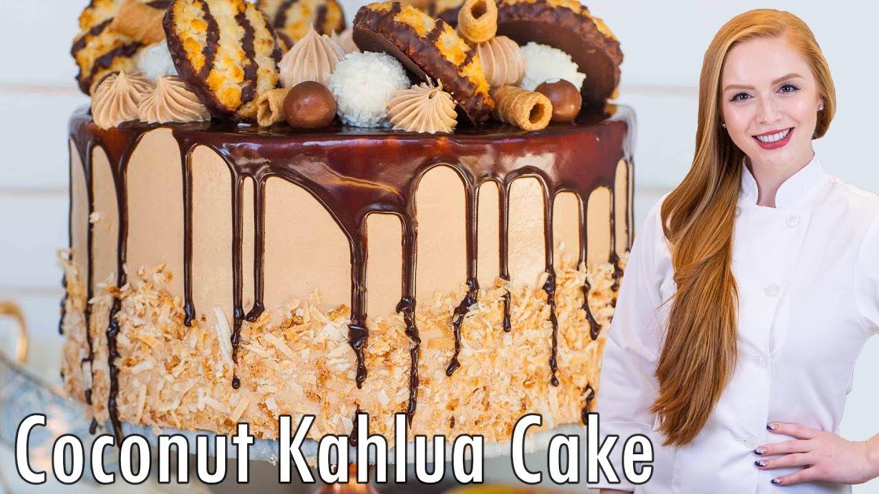 Coconut Kahlua Cake - The ULTIMATE Coconut Cake Recipe! With Coffee Buttercream!