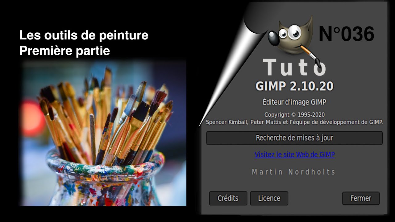 Tuto Gimp 2 10 20 pour débutant – 036 – Les outils de peinture et gomme : introduction