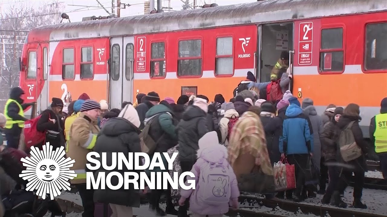 Ukrainian refugees flee war at home
