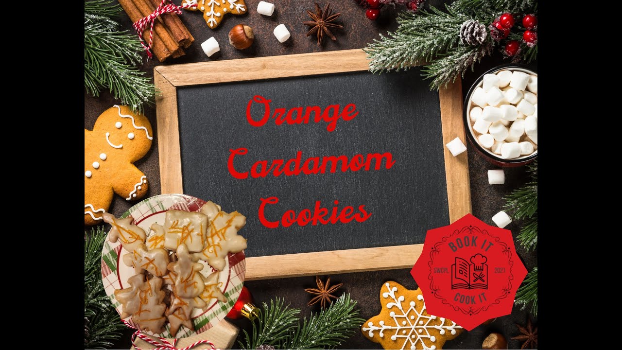 Cardamom Shortbread Cookies with Orange Glaze