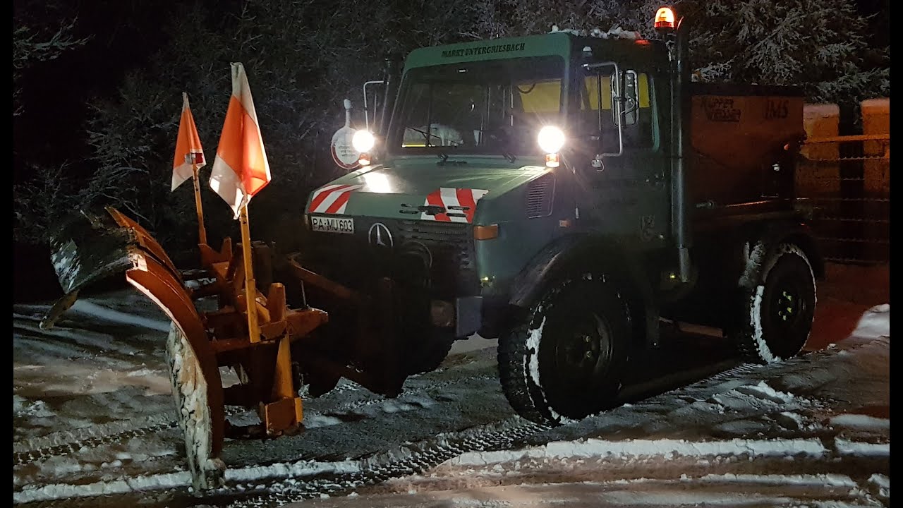 Winterdienst mit Unimog U1400 - Gemeindebereich Untergriesbach
