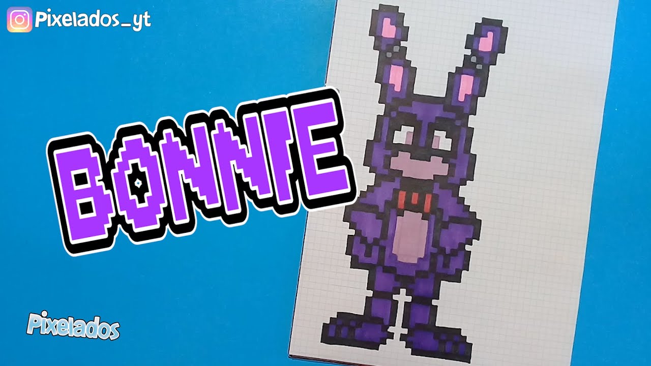 COMO DIBUJAR BONNIE DE FNAF PIXEL ART - PIXELADOS