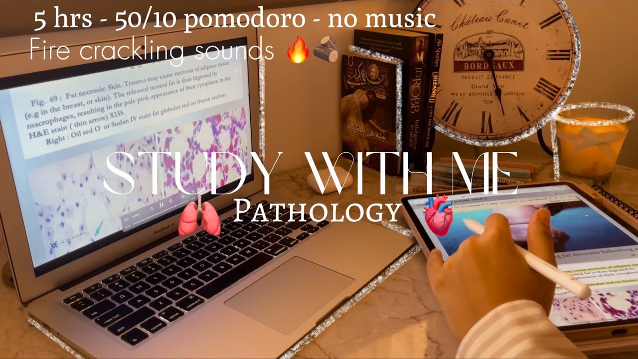 Study with me PATHOLOGY 🫁 | 5 hrs - 50/10 pomodoro - MED Student - no music