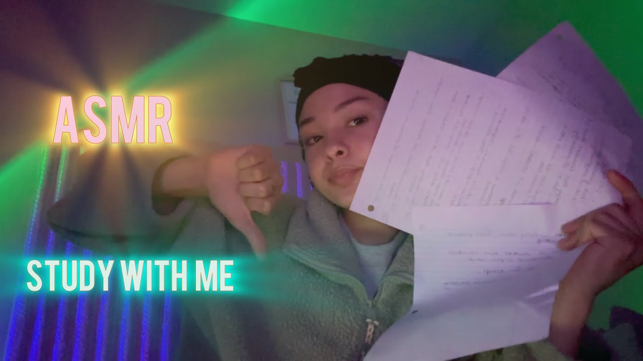 ASMR | Semi-Up close whispers | Study With Me🧠📚💤