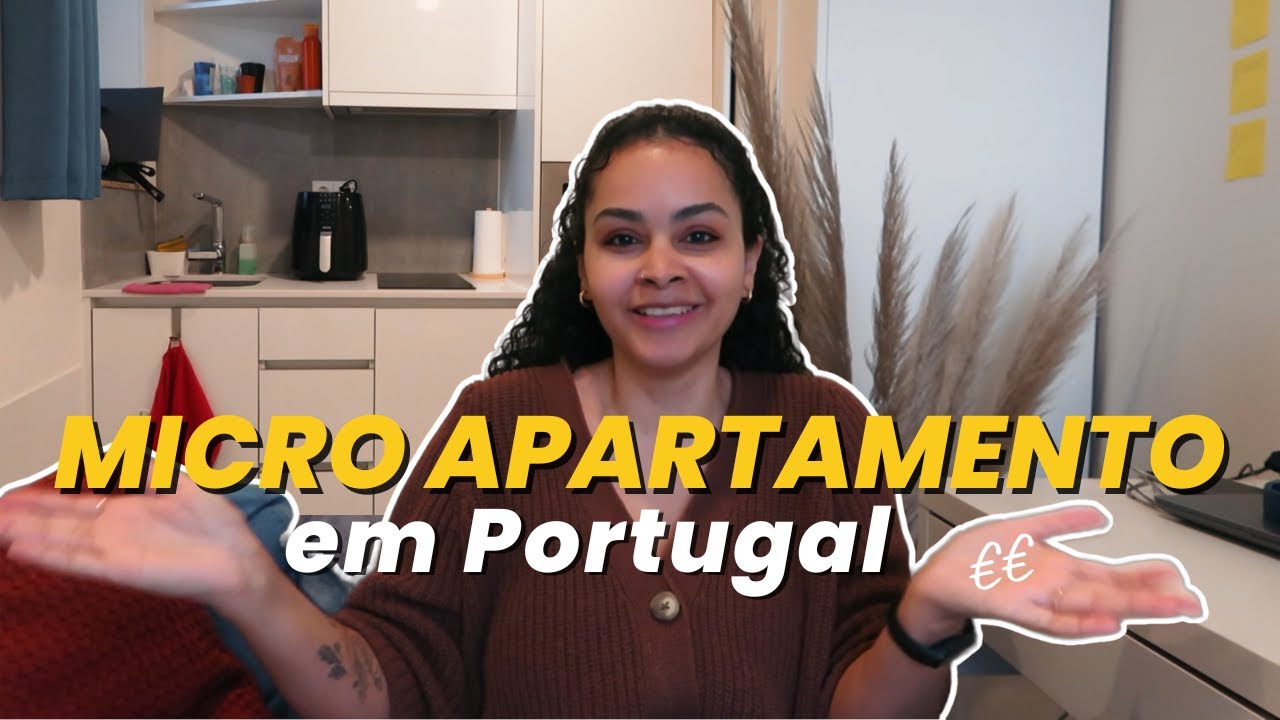 Tour pelo apartamento T0 em Portugal, quanto pago, crise de habitação | Morando sozinha em Portugal