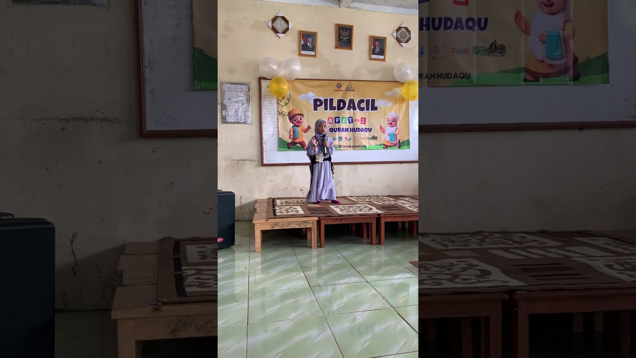 Pildacil anak TK yang bersemangat dan lincah berjudul AKU SENANG SHOLAT