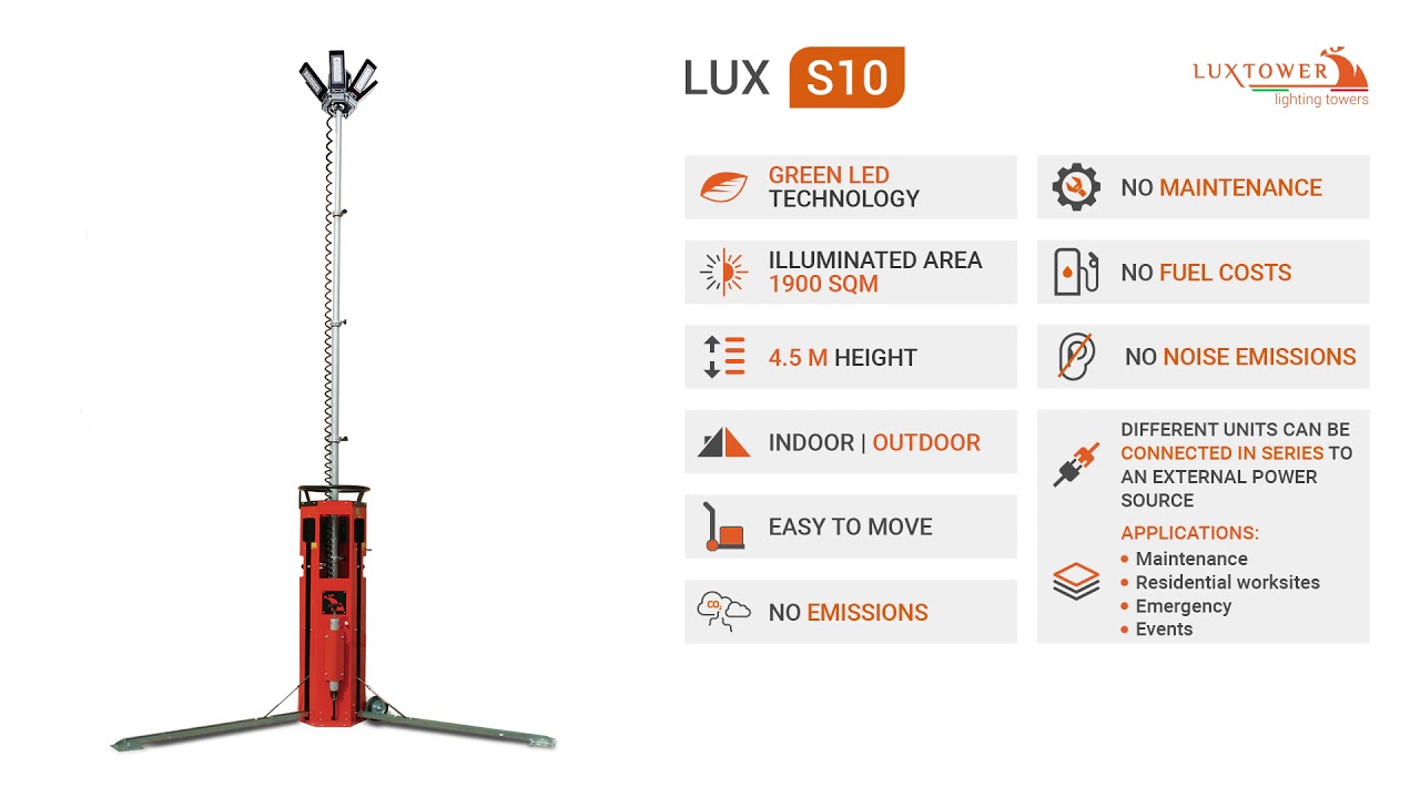 Luxtower S10 pneumatic towerlight
