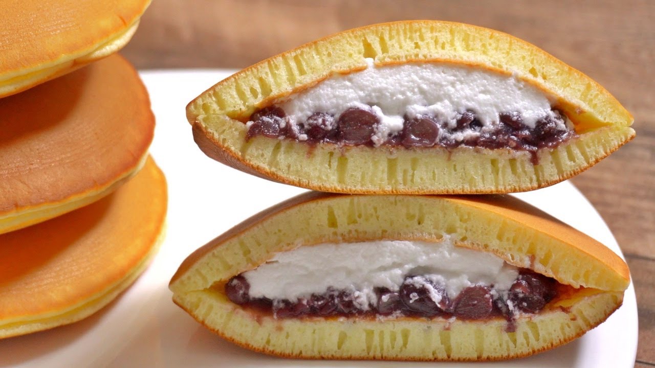 달달한 팥과 생크림으로 가득찬 도라야끼! 브런치용 팬케이크 반죽 레시피까지~!!