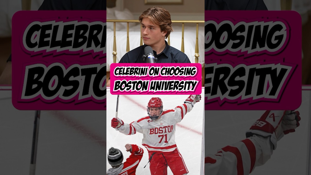 Macklin Celebrini explains how he ended up at BU and taking the college route #pinkwhitney