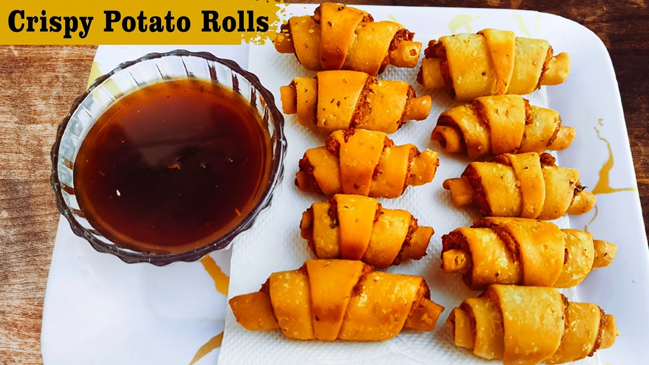 Potato roll somosa | कुरकुरीत सोप्यात सोपा छोटा समोसा | Somosa fingers | #croissant #potato #recipe 