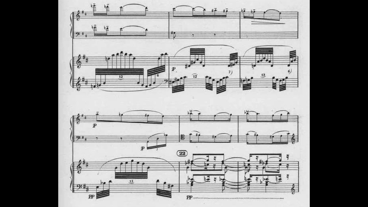Eugène Ysaÿe - Poème-Nocturne for Violin, 'Cello and Orchestra, Op. 29 [Score-Video]